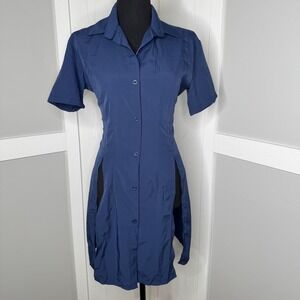 Women's‎ Unbranded Navy Button Up Tunic Top | Size Medium